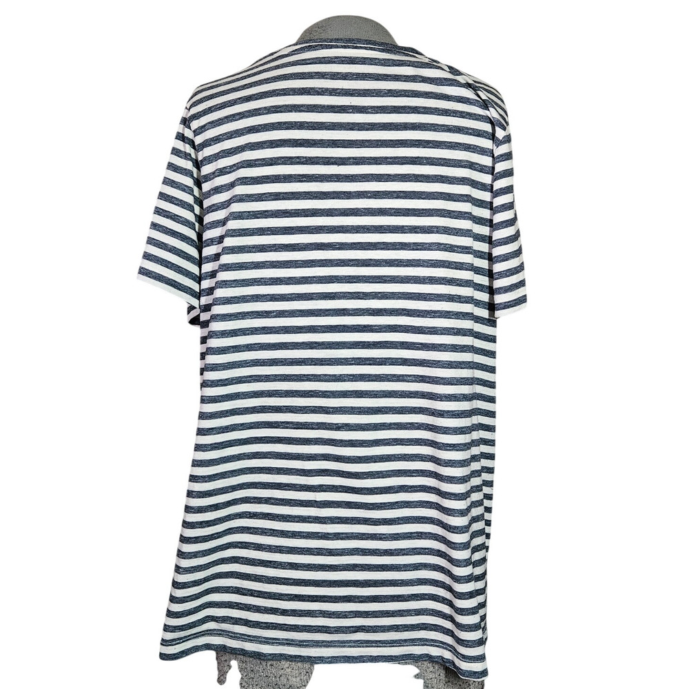 Lucky Brand V Neck Stripped Tee Size Large - Picture 2 of 5